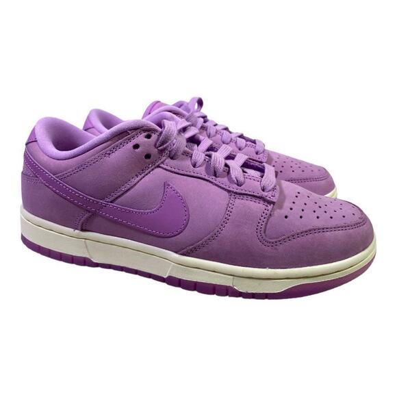 Nike Shoes - Nike Dunk Low Rush Fuchsia Leather Sneaker Women size 8 EUC